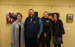 Representatives from four of the Area Agencies on Aging across Maine met with AARP volunteers in Augusta to share more about what our agencies do, and how the Older Mainers Act would be impactful for our state. From left to right: Joy Barresi-Saucier, Aroostook Area Agency on Aging; Christopher Hill, Eastern Area Agency on Aging; Lindsay MacDonald, Spectrum Generations; Meredith Anderson, Southern Maine Agency on Aging